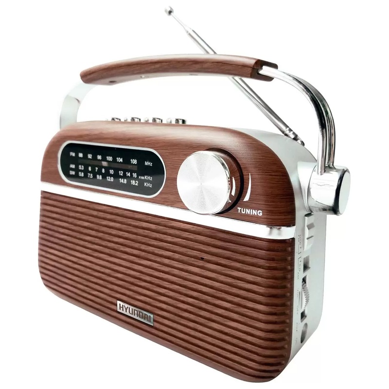 Изображение товара Радиоприемник Hyundai H-PSR200 коричневый Изображение товара Радиоприемник Hyundai H-PSR200 коричневый