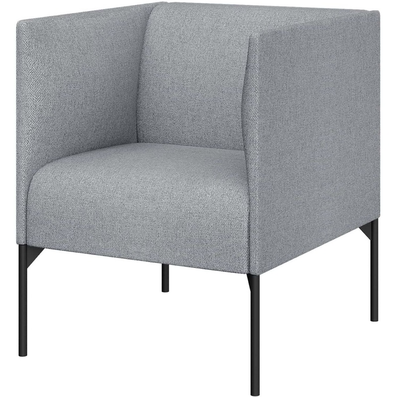 Изображение товара Кресло Бридж Brd1-2 светло-серое из ткани с подлокотниками