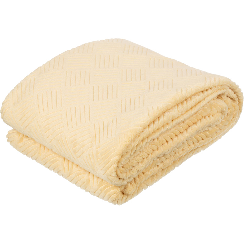 Изображение товара Плед Luscan микрофибра 150х200 см бежевый фактурный