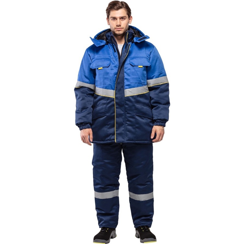 Изображение товара Куртка рабочая зимняя мужская з43-КУ васильковая/синяя