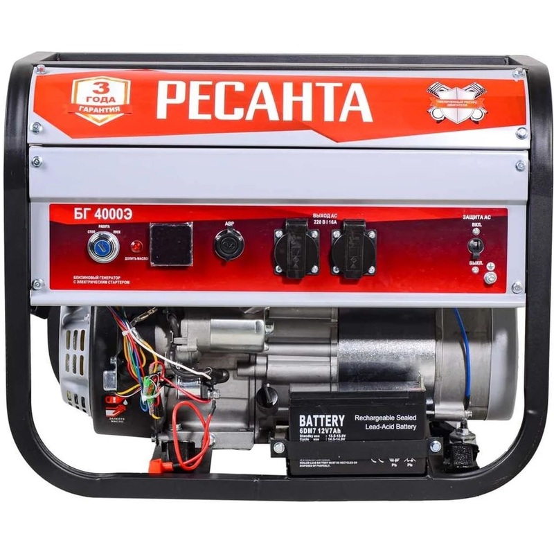 Изображение товара Генератор бензиновый Ресанта БГ 4000 Э (64/1/52) с электростартером