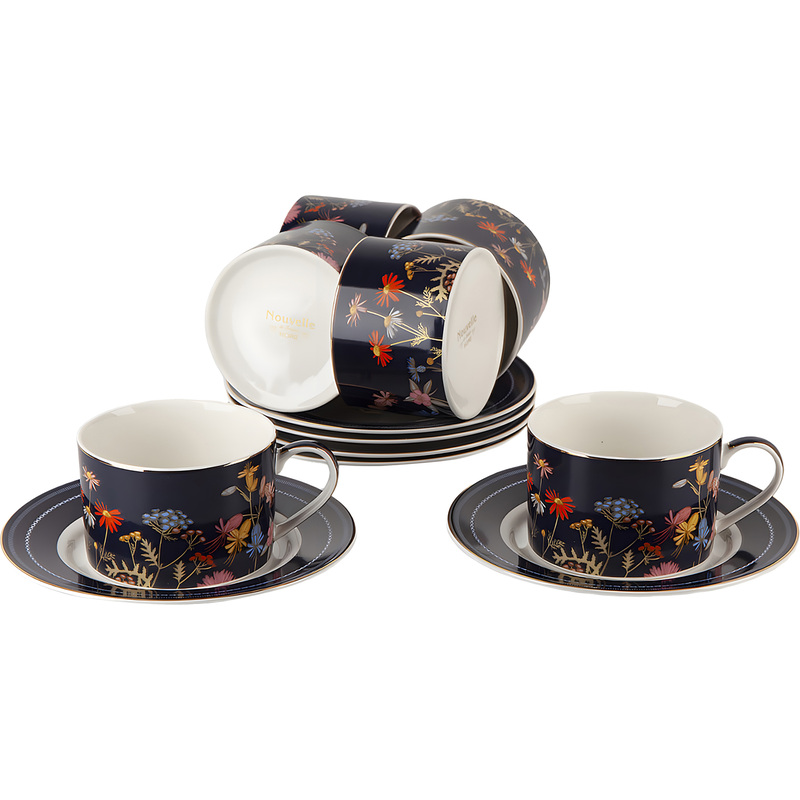 Изображение товара Набор чайный Nouvelle Home Grace (440027) на 6 персон фарфор (12 предметов)