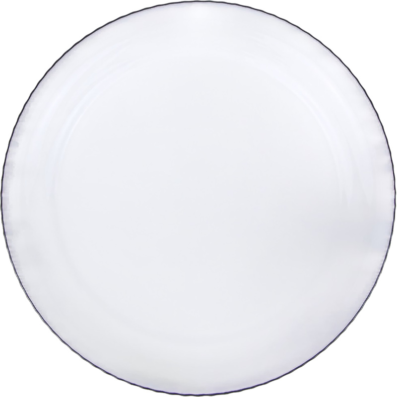 Изображение товара Тарелка десертная Olaff Sofy Mara стеклокерамика 17.5 см белая/чёрная