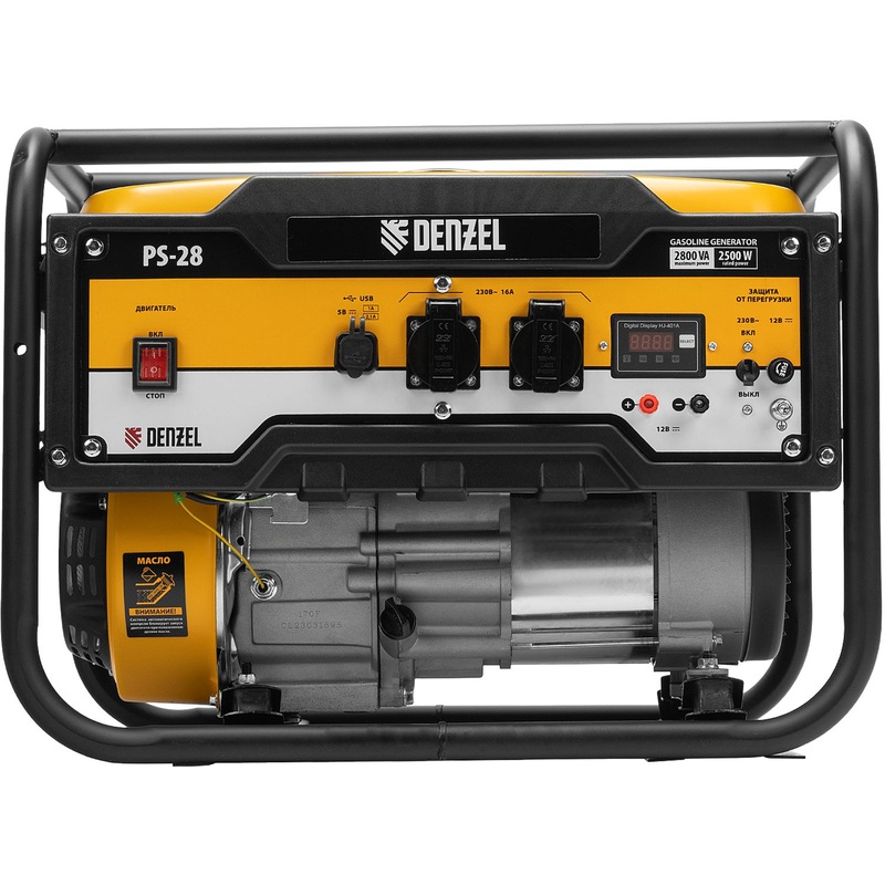Изображение товара Бензиновый генератор Denzel PS28 мощностью 2.8 кВт с AVR и 12 часами работы