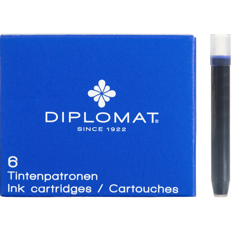 Изображение товара Картриджи чернильные для перьевой ручки Diplomat синие (6 штук в упаковке)