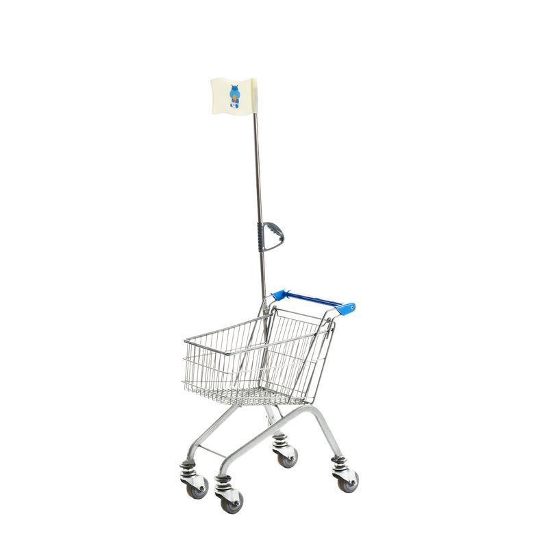 Изображение товара Тележка покупательская JUNIOR 22 литра с флагом из металла и цинка
