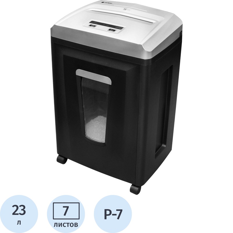 Изображение товара Шредер Гелеос УП21-7 с уровнем секретности Р-7 и корзиной 23 л