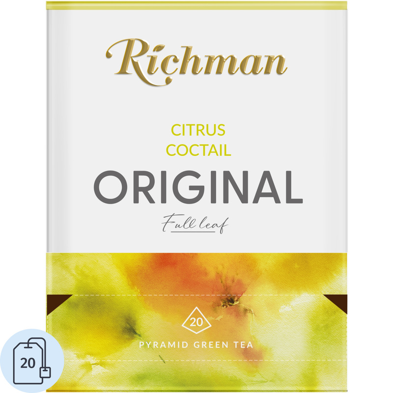 Изображение товара Зелёный чай Richman Citrus Coctail в пирамидках 20 шт в картонной упаковке