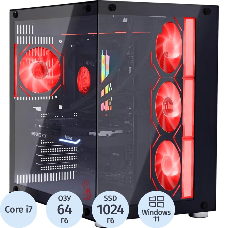 Изображение товара Системный блок игровой Bloody BD-PC CZ79C3 MT Core i7 13700KF/DDR5 64 ГБ/SSD 1024 ГБ/Windows 11 (2086027)