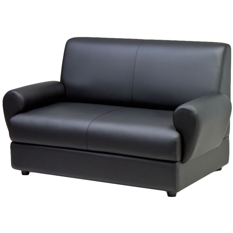 Изображение товара Матрикс диван двухместный черный искусственная кожа сборка требуется