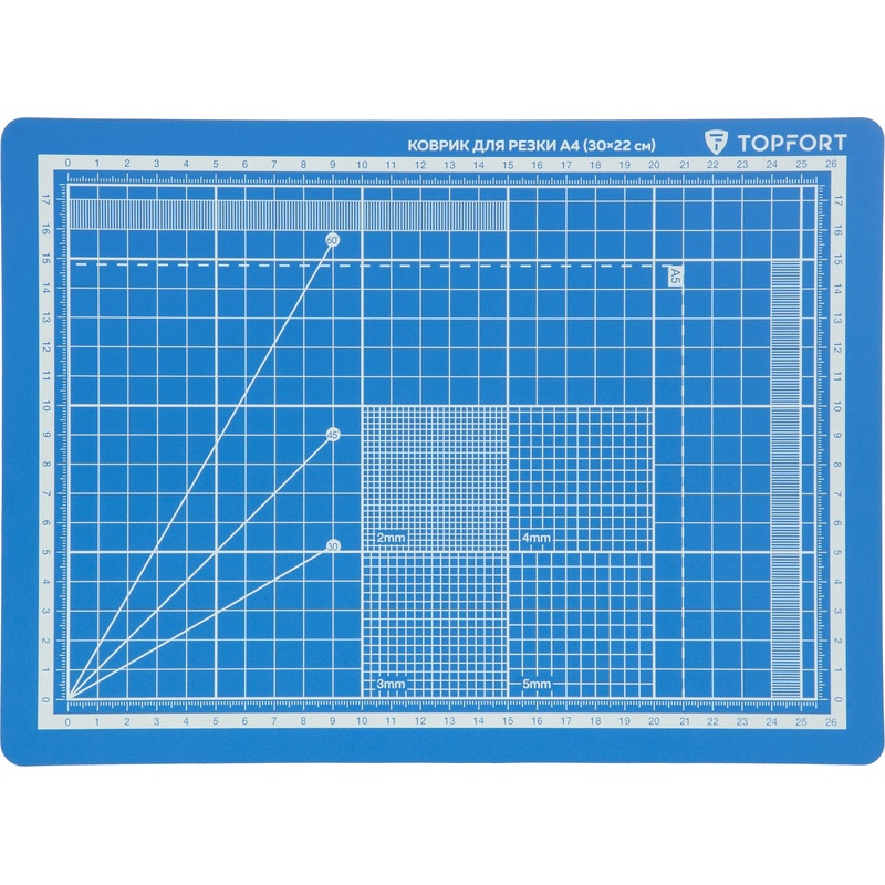 Изображение товара Коврик для резки TOPFORT 5-слойный А4 двусторонний 300х220 мм