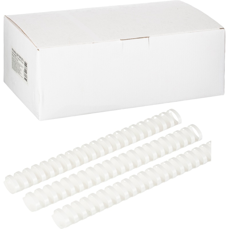 Изображение товара Пластиковые пружины для переплета 32 мм 50 шт А4 белые