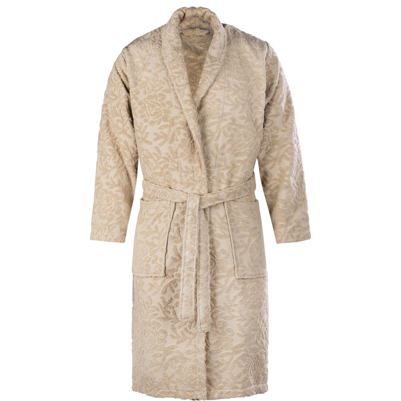 Изображение товара Махровый халат Комус Roesia 54 XXL бежевый для мужчин и женщин