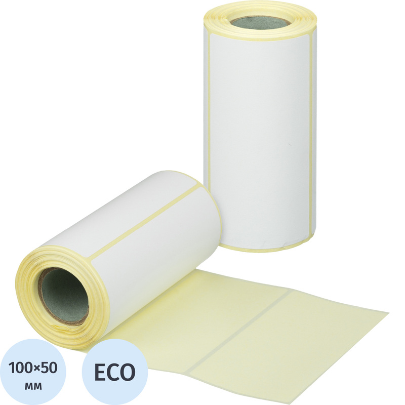 Изображение товара Термоэтикетки 100х50 мм ЭКО для печати и маркировки