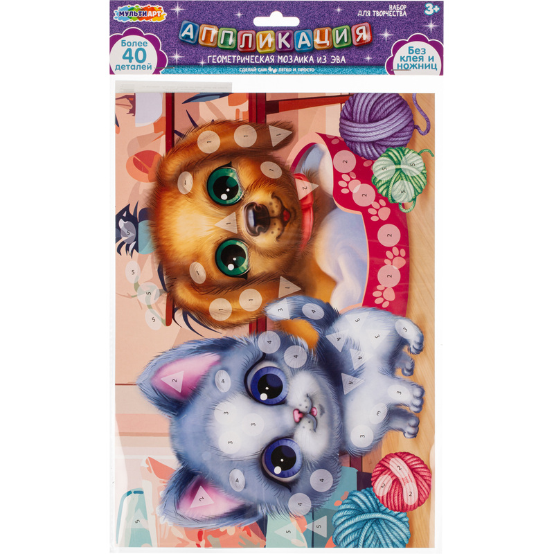 Изображение товара Аппликация Мульти Арт Котик и пёсик