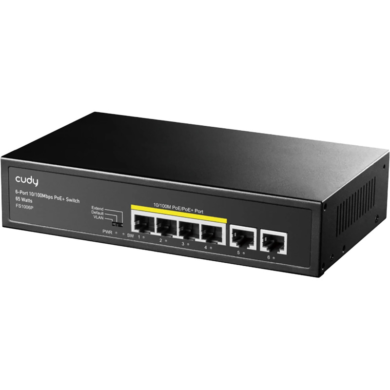Изображение товара Коммутатор Cudy FS1006P 6-портовый Fast Ethernet PoE+ unmanaged
