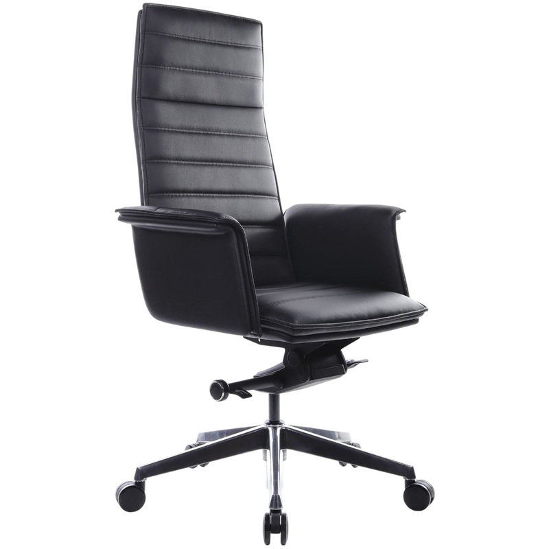 Изображение товара Кресло для руководителя RV Design Rubens чёрное (натуральная кожа, алюминий)