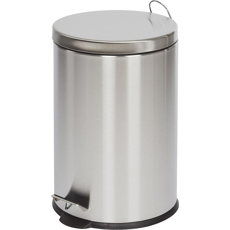 Изображение товара Уценка. Ведро мусорное Luscan 20 л нержавеющая сталь с педалью и крышкой