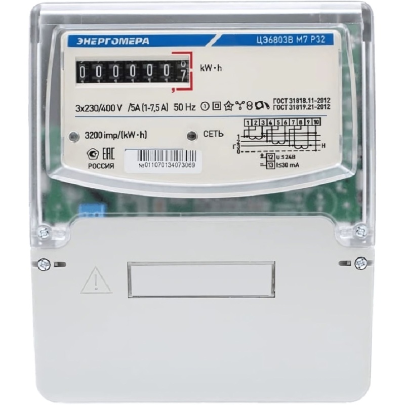 Изображение товара Электросчетчик Энергомера ЦЭ-6803В 1 трехфазный