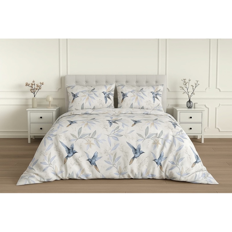 Изображение товара Постельное бельё Lovely textile Колибри 1,5-спальное бязь гипоаллергенное