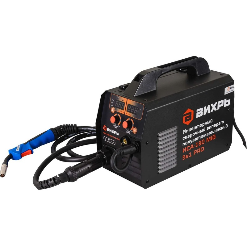Изображение товара Сварочный инверторный полуавтомат Вихрь ИСА-180 MIG (65/184) для домашних и профессиональных нужд