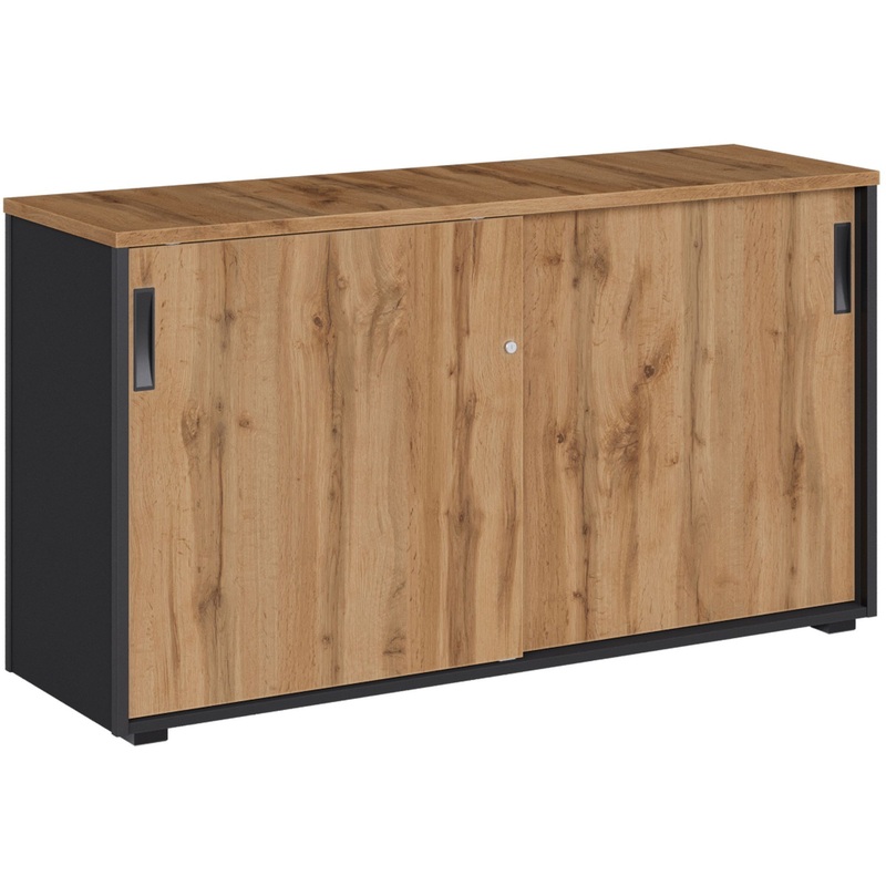 Изображение товара Шкаф-купе Комус Мебель 241H041 2-дверный дуб натуральный/графит