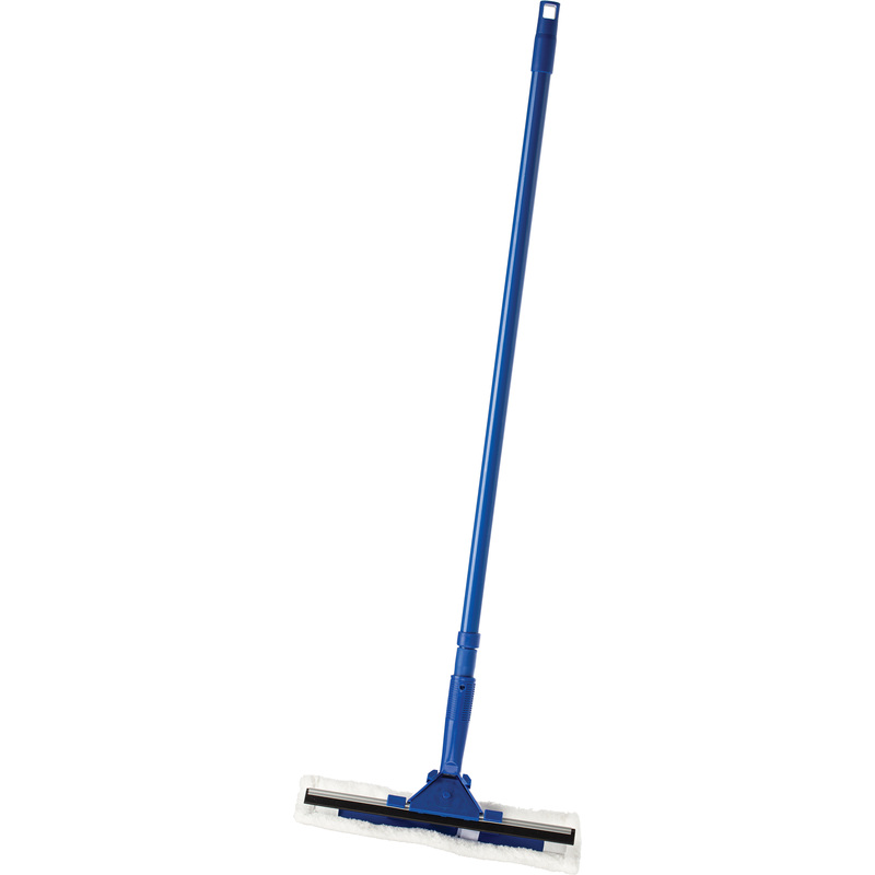 Изображение товара Швабра для мытья окон Home Queen со сгоном и шубкой 31 см и рукояткой 140 см