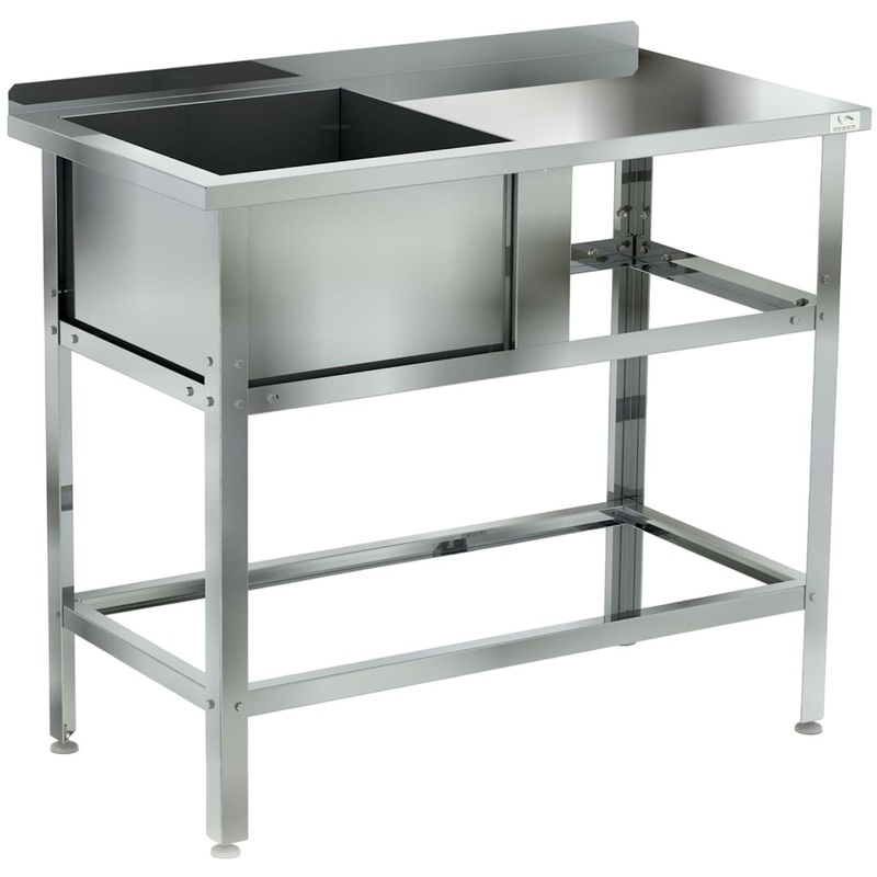 Изображение товара Ванна моечная Кобор ВМСБР 1-100/53/430 Л П односекционная из нержавеющей стали