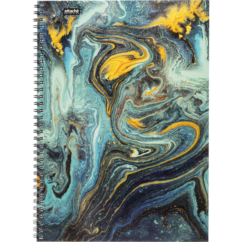 Изображение товара Бизнес-тетрадь Attache Selection Fluid А4 96 листов бирюзовая в клетку на спирали