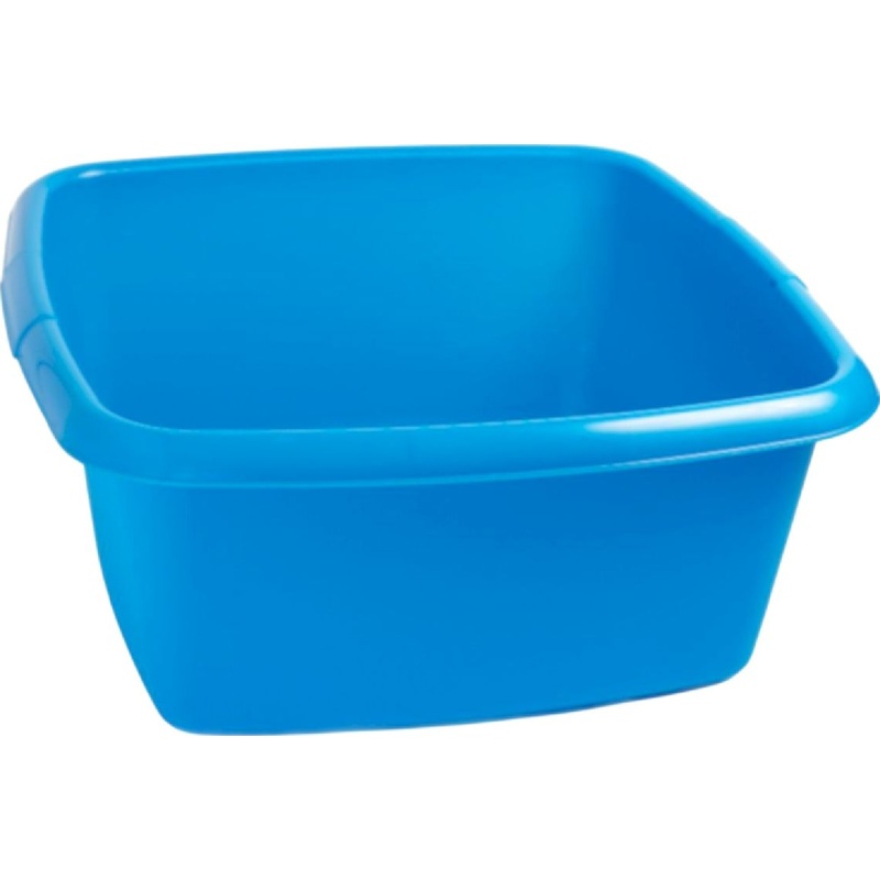 Изображение товара Пластиковый хозяйственный таз 24 л квадратный с синим цветом