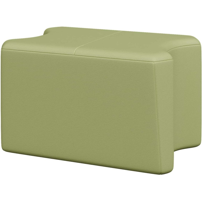 Изображение товара Модуль диван прямой Молекула Mol1 одноместный салатовый (искусственная кожа)