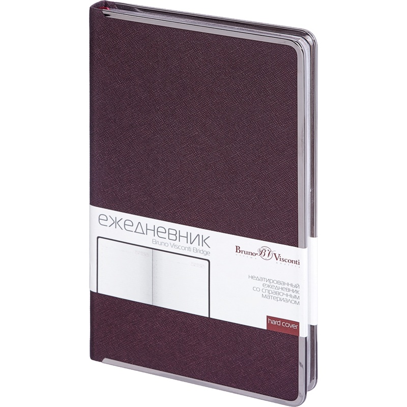 Изображение товара Ежедневник Bruno Visconti Bridge искусственная кожа А5 136 листов бордовый