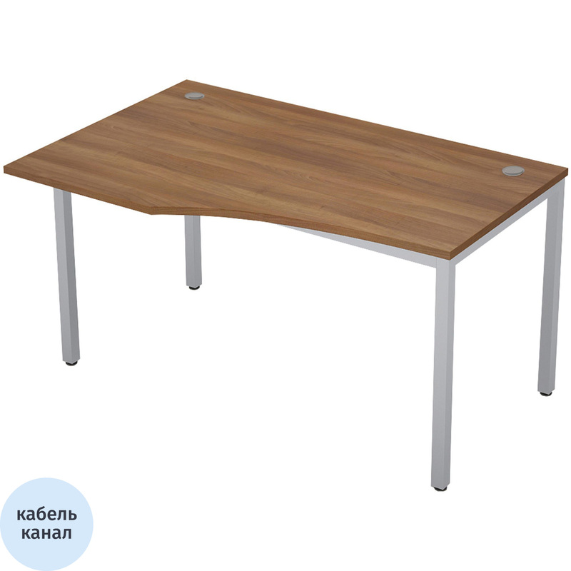 Изображение товара Эргономичный левый стол Avance 6М.022 из металла и ЛДСП 1400х900х750 мм