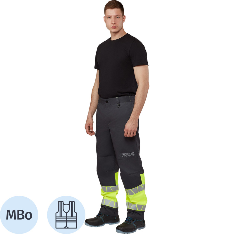 Изображение товара Брюки сигнальные летние мужские Равелин-БР лимонные/графит