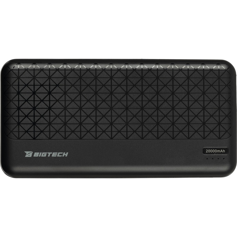 Изображение товара Внешний аккумулятор (power bank) BigTech 20000 мАч 12W чёрный (BT-PB-20-BL-3)