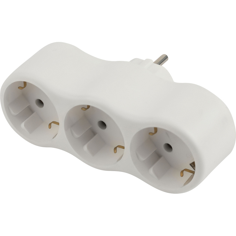 Изображение товара Разветвитель Эра SPx-3e-W 3 розетки с заземлением