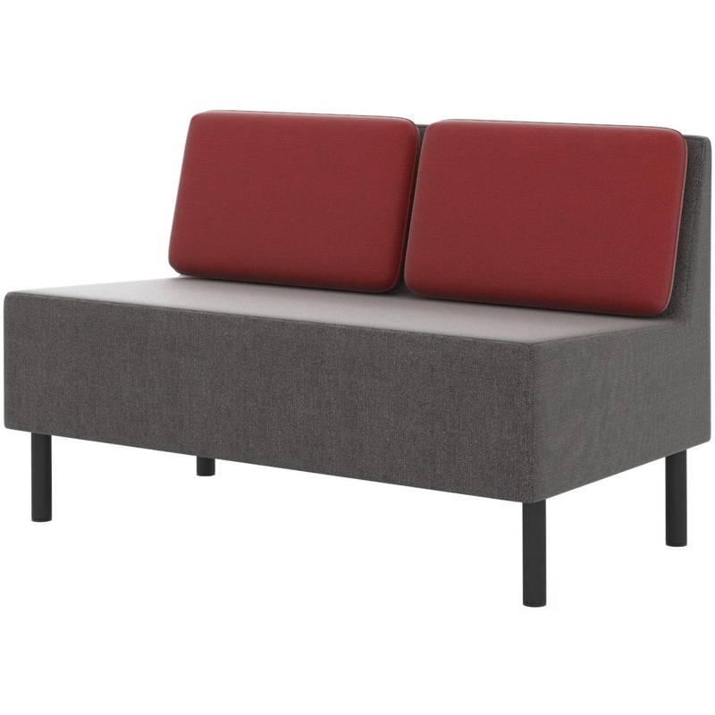 Изображение товара Модуль диван прямой Select 2-М двухместный бордовый/серый (ткань)