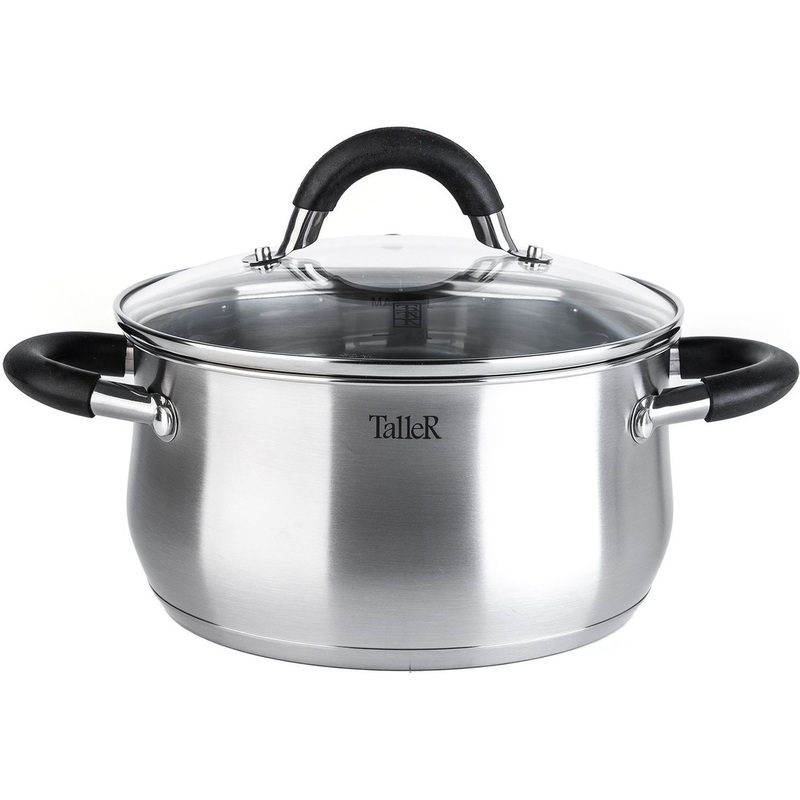 Изображение товара Кастрюля TalleR TR-11045 3.2 л нержавеющая сталь с крышкой