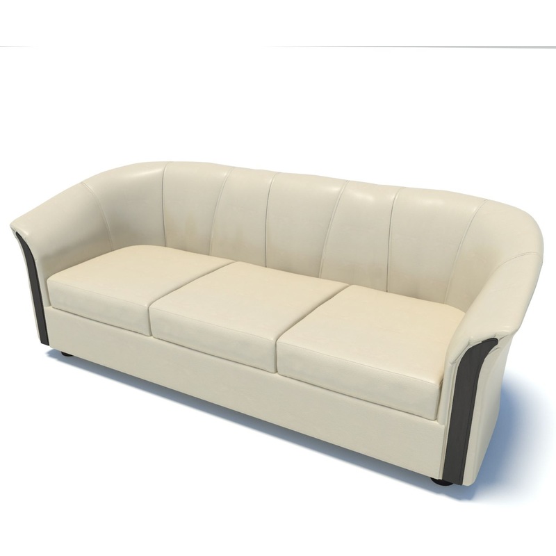 Изображение товара Диван трёхместный Фаворит Ф-3 бежевый экокожа