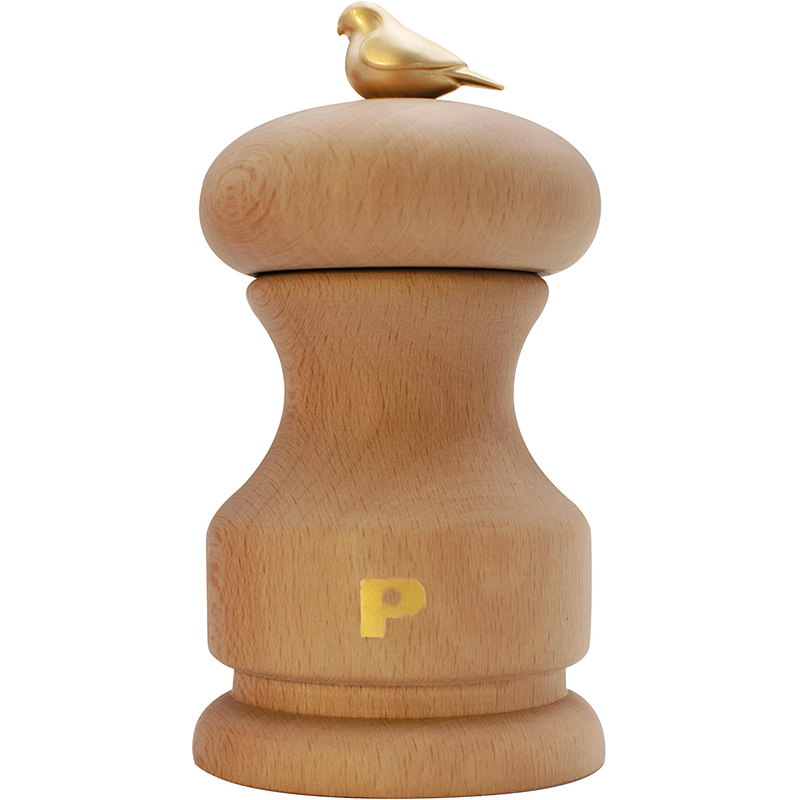 Изображение товара Мельница для перца Bisetti Bird BIS01.00320P высота 11 см профессиональная натуральное дерево