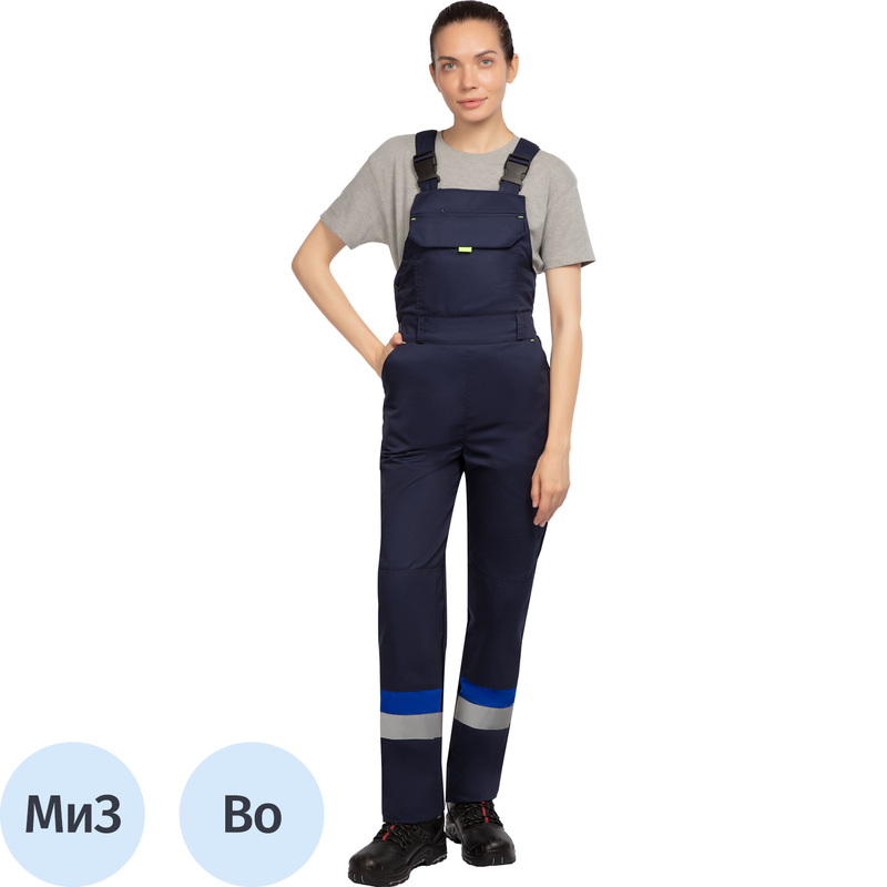 Изображение товара Полукомбинезон рабочий летний женский Ларга (л43) с СОП синий 40-42