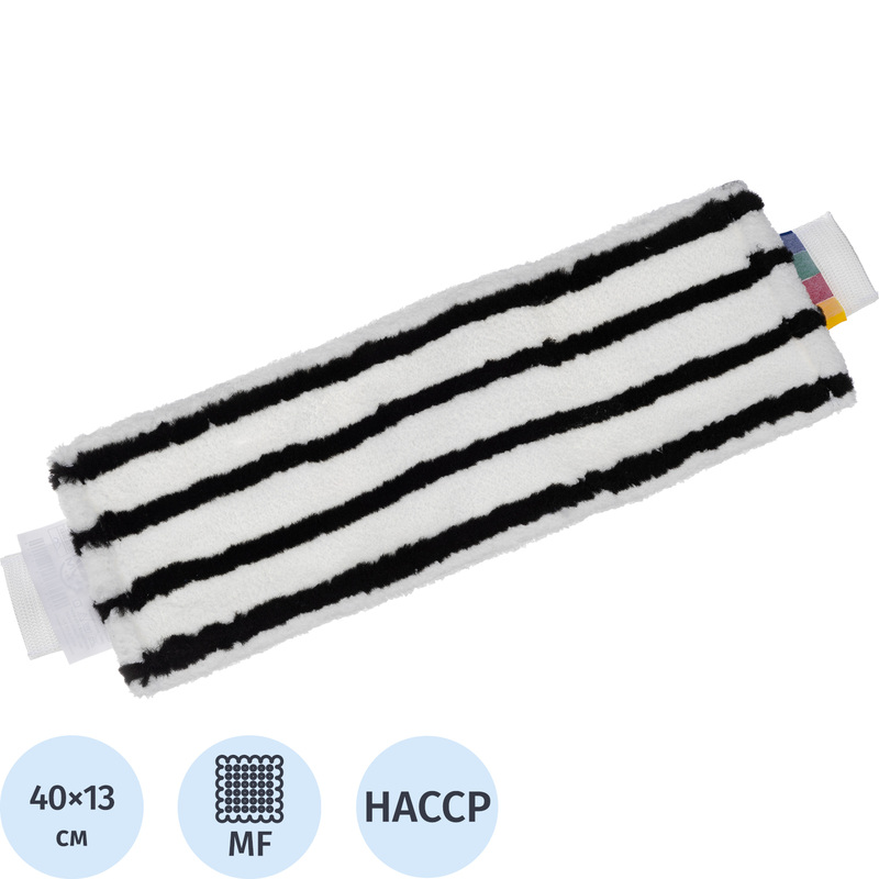 Изображение товара Насадка МОП для швабры-флаундера A-VM 40x13 см белая/чёрная