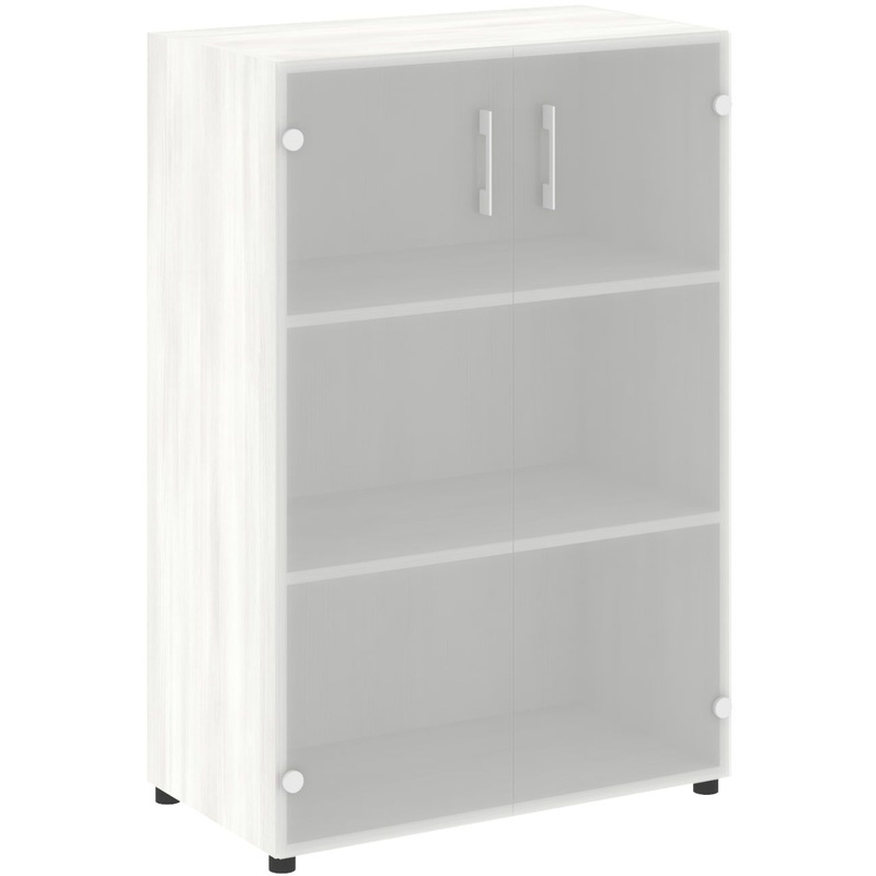 Изображение товара Шкаф для документов Yalta LT-ST 2.4 со стеклом снежная патина 800х450х1195 мм