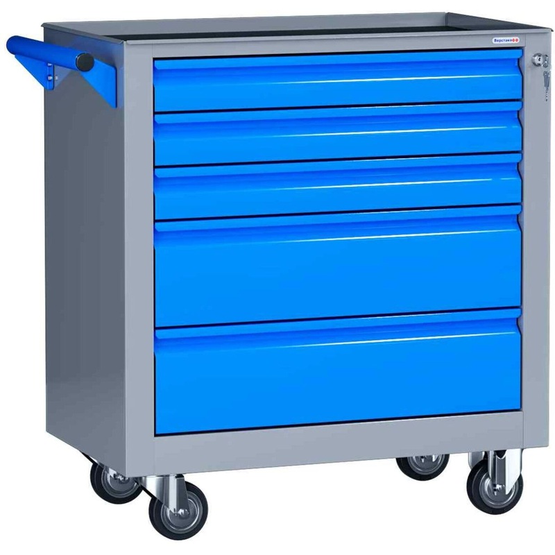 Изображение товара Тележка инструментальная Верстакофф SLF 855.5 (серый/синий, 851х464х855 мм)