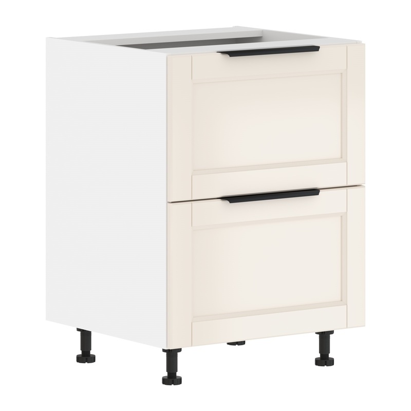 Изображение товара Шкаф напольный с ящиками Sicilia (бежевая эмаль/белый, 600х560х820 мм)