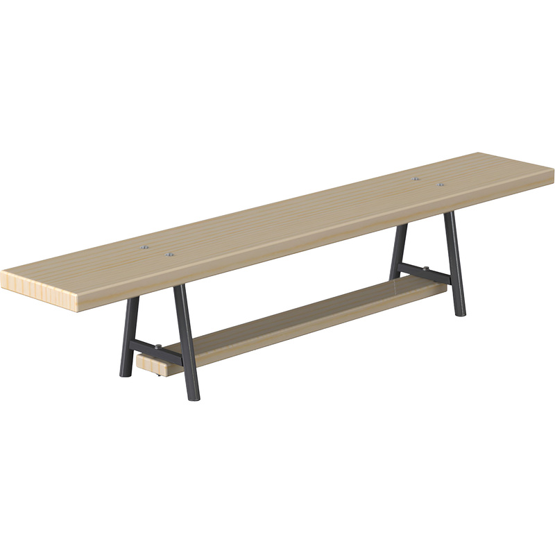 Изображение товара Скамья гимнастическая 2 метра с металлическими ножками