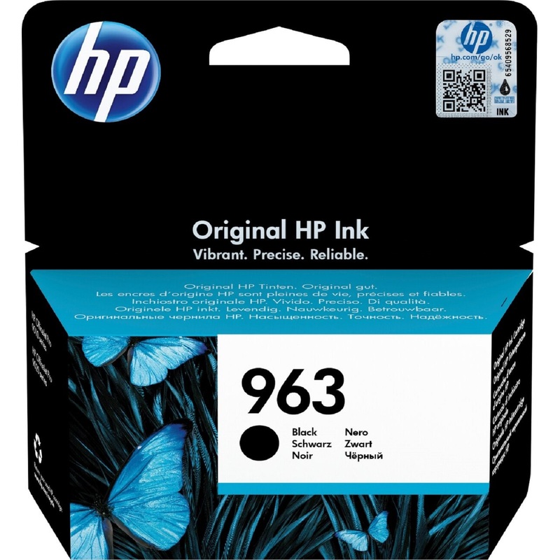 Изображение товара Оригинальный черный струйный картридж HP 963 3JA26AE для офисных принтеров