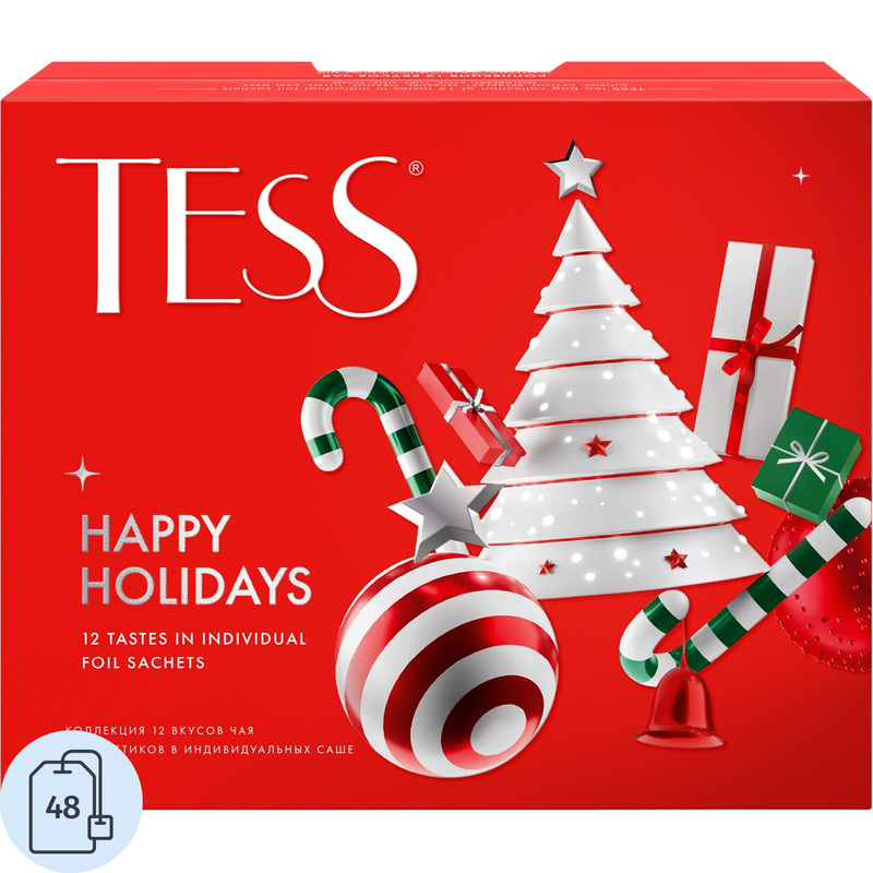 Изображение товара Чай ассорти Tess Happy Holidays 48 пакетиков подарочный набор