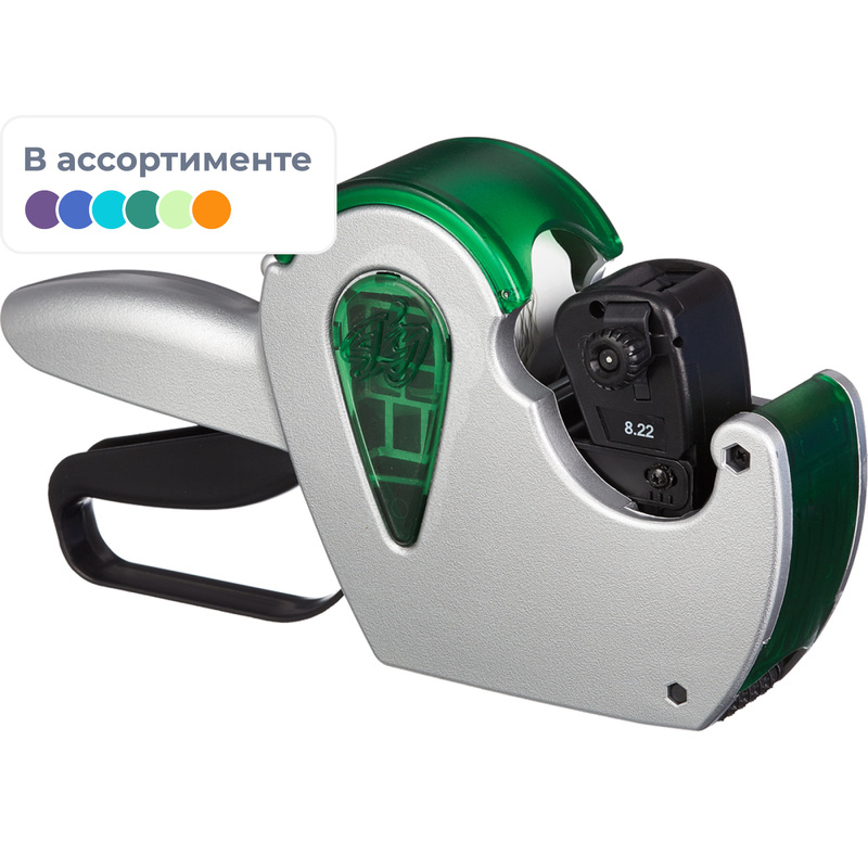 Изображение товара Этикет-пистолет однострочный Sky 822 серый (1х8 символов, 22х12 мм волнистая лента)