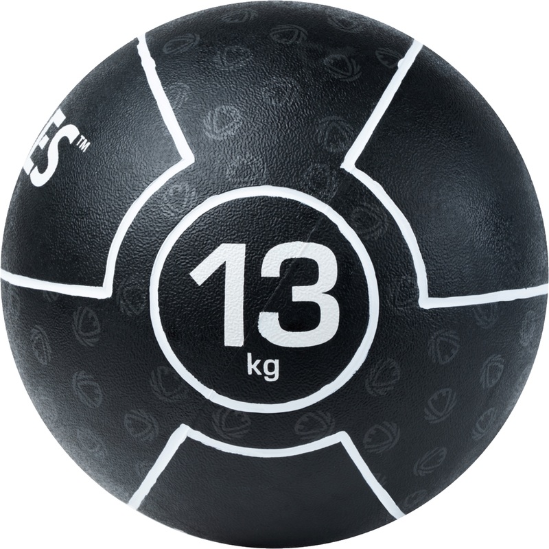 Изображение товара Медбол Torres 13 кг для фитнеса и реабилитации, резина, черный цвет